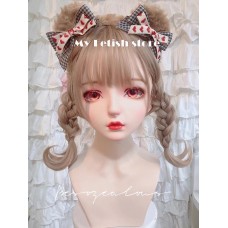 (WhiteDoll)High Quality Handmade Cheap Female/Girl Resin Half Head Human StyleCosplay Japanese Animego BJD Kigurumi Doll Mask